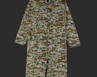Vintage 90's Camo Coverall 3Large Coveralls Army Workwear Boilersuit Mechanic Jumpsuit Coveralls Double Pocket Size 3L