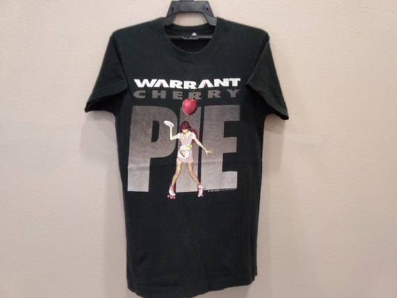 Vintage 90's Warrant Cherry Pie World Tour 1990 Black Medium T