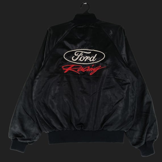 Vintage 90's Ford Racing Black Motorsport Medium Jacket Ford