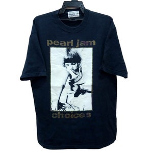 Vintage Bootleg Pearl Jam Choices Tour American Rock Band Black Band T Shirt Pearl Jam Genre Music Rock Grunge Rock Shirt Band Tees Size L