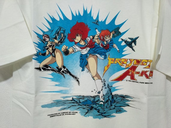 ヴィンテージ 90 年代 プロジェクト A子 アニメ ホワイト ミディアム T