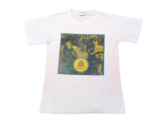 Vintage 90's the Stone Roses Ian Brown Album White Small T Shirt