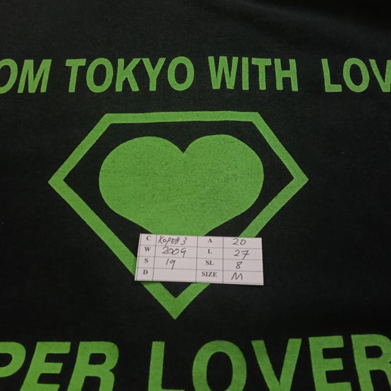 Vintage Super Lovers Japanese Brand Black Medium T Shirt