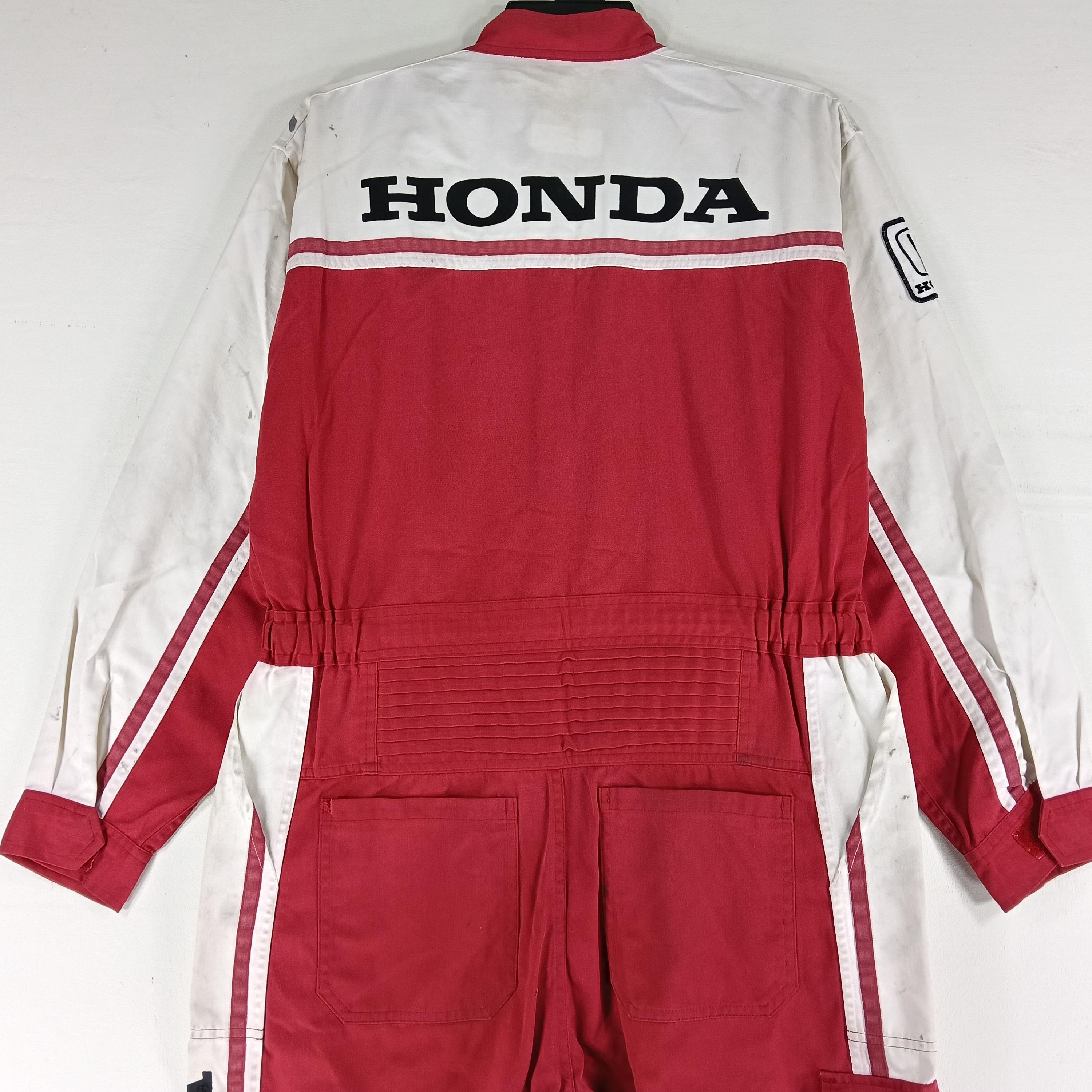 Vintage 90's Honda Red White 3large Coverall Workwear Boilersuit