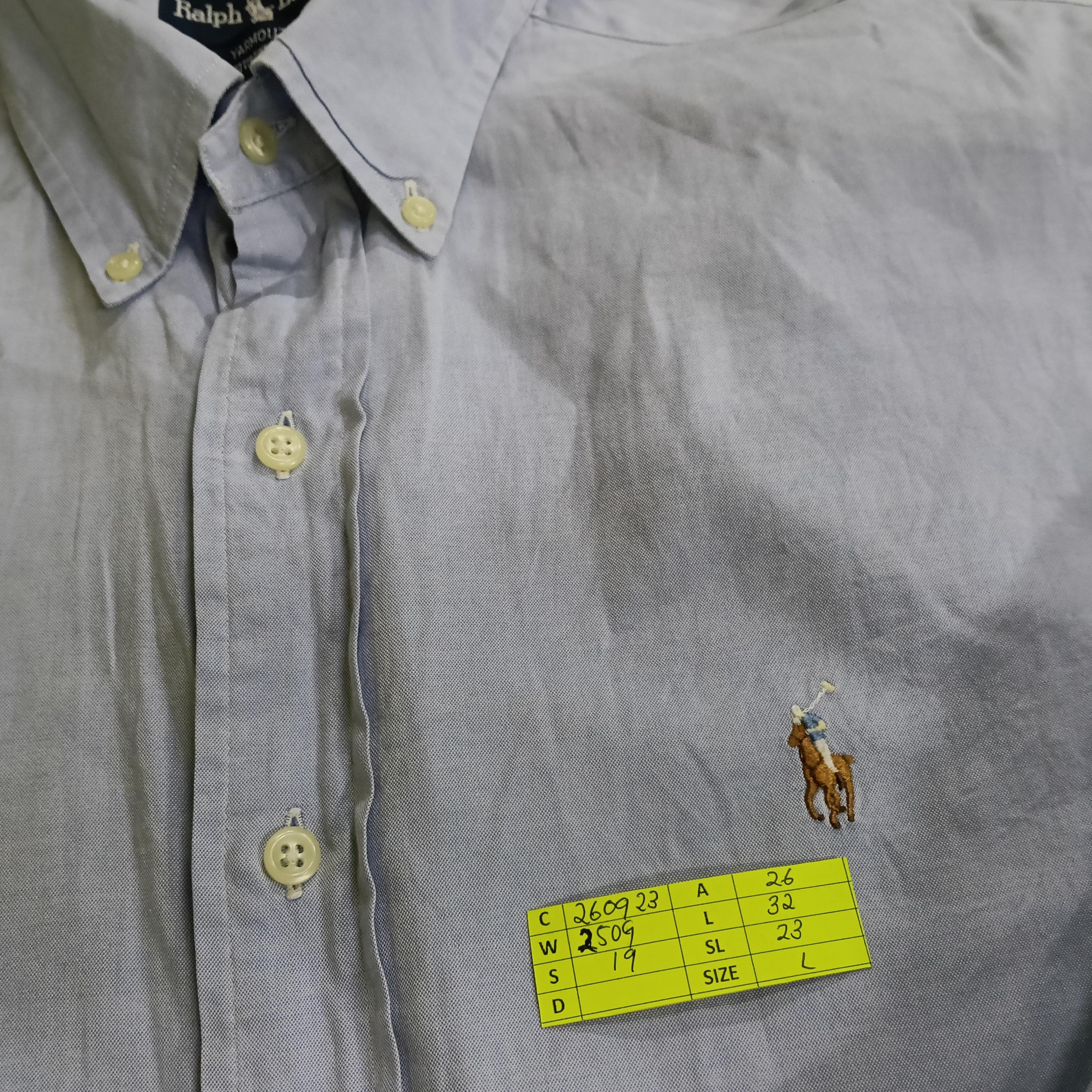 Vintage Polo Ralph Lauren Chambray Shirt Large 90s Polo Pony Blue