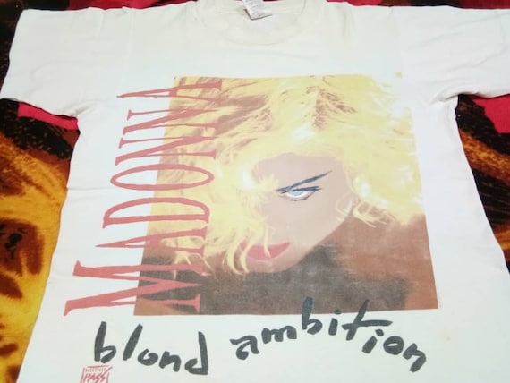 Vintage Madonna blond Ambition 1990 men's t shirt