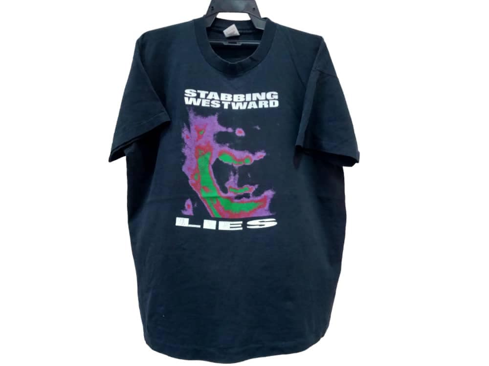 Vintage 90's Stabbing Westward Lies Band Xlarge Black T Shirt