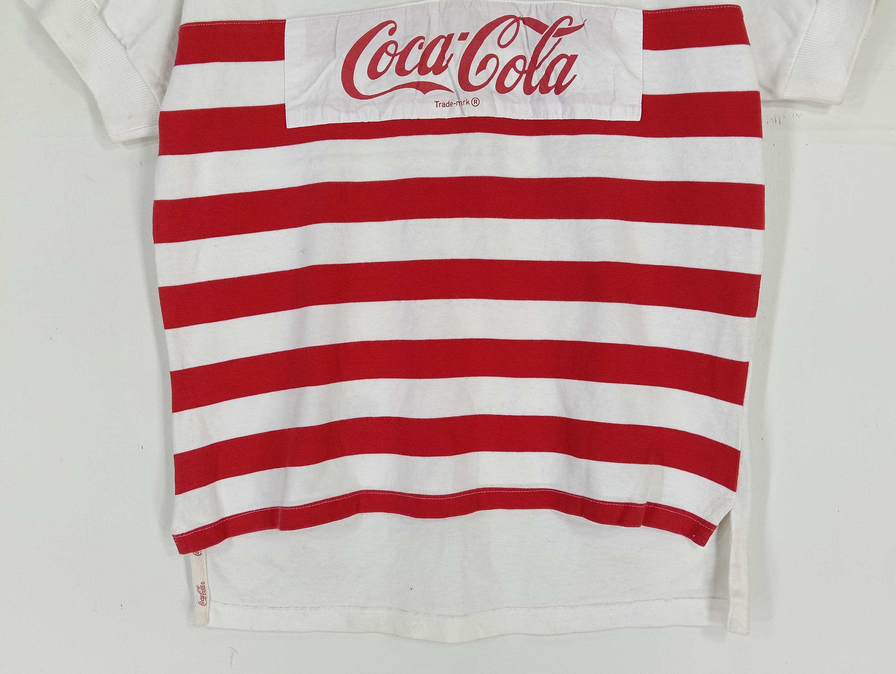 Vintage 1986 Coca Cola Shirt Stripe Medium 80's Coca Cola