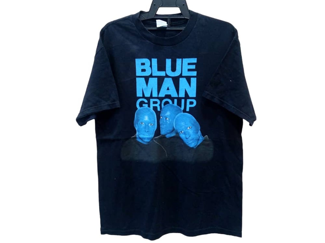 2000年代 BLUE MAN GROUP Tシャツ Vintage Y2k Blue Man Group American Performance Art Large Black T