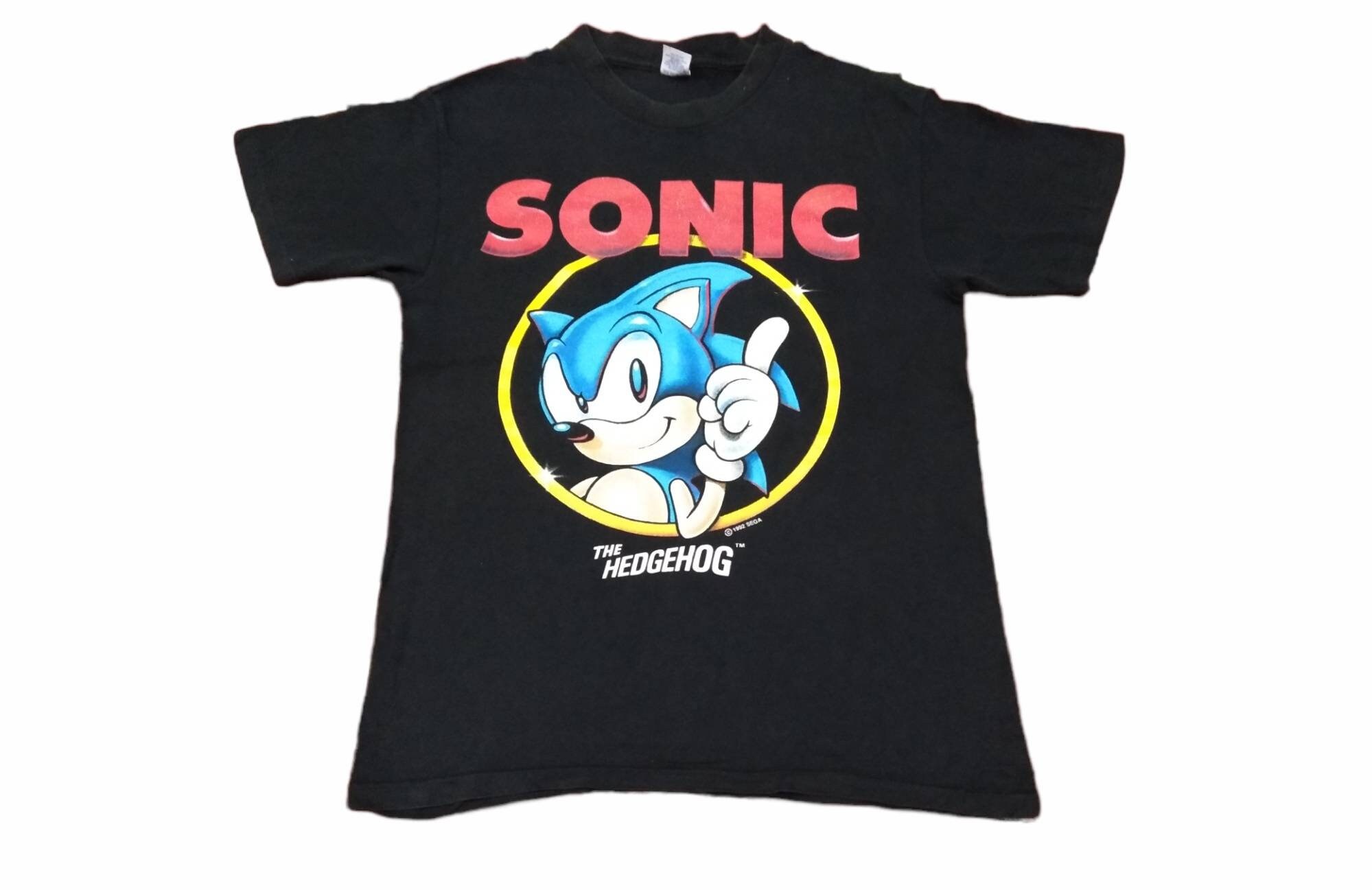 Vintage 90's Sonic the Hedgehog Black Medium T Shirt Movie Promo