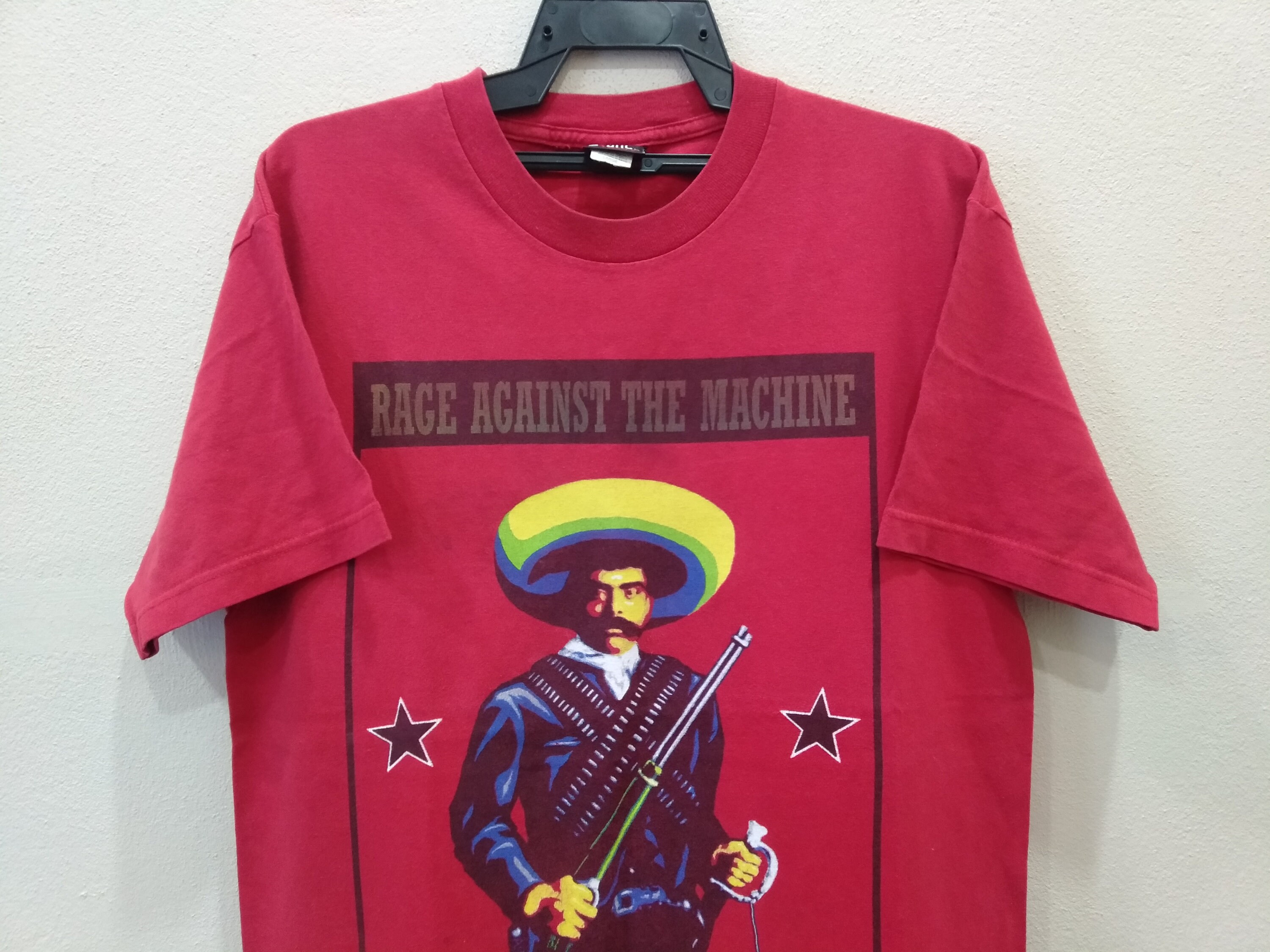 Vintage 90's Rage Against the Machine American Rock Band Red Large