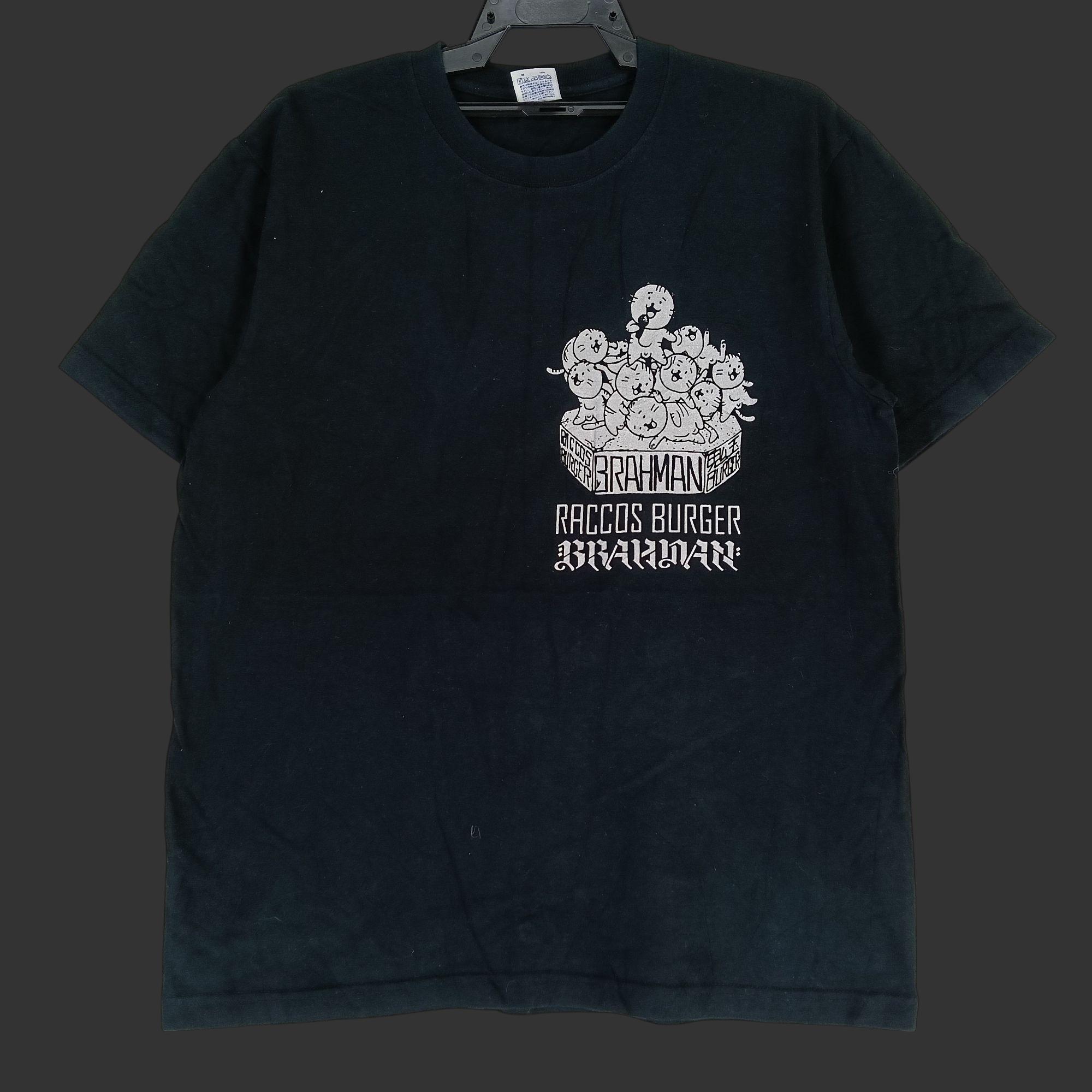 Vintage Y2K Brahman Japanese Punk Band Black Large Tshirt Raccos 