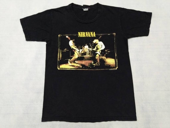 トップス NIRVANA FROM THE MUDDY BANKS NAVY TEE Vintage Nirvana 1996 From The Muddy Banks Of The Wishkah T