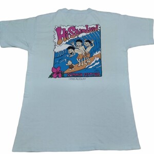 Vintage 90's Hi Standard Japanese Punk Rock Band Soft Blue Medium