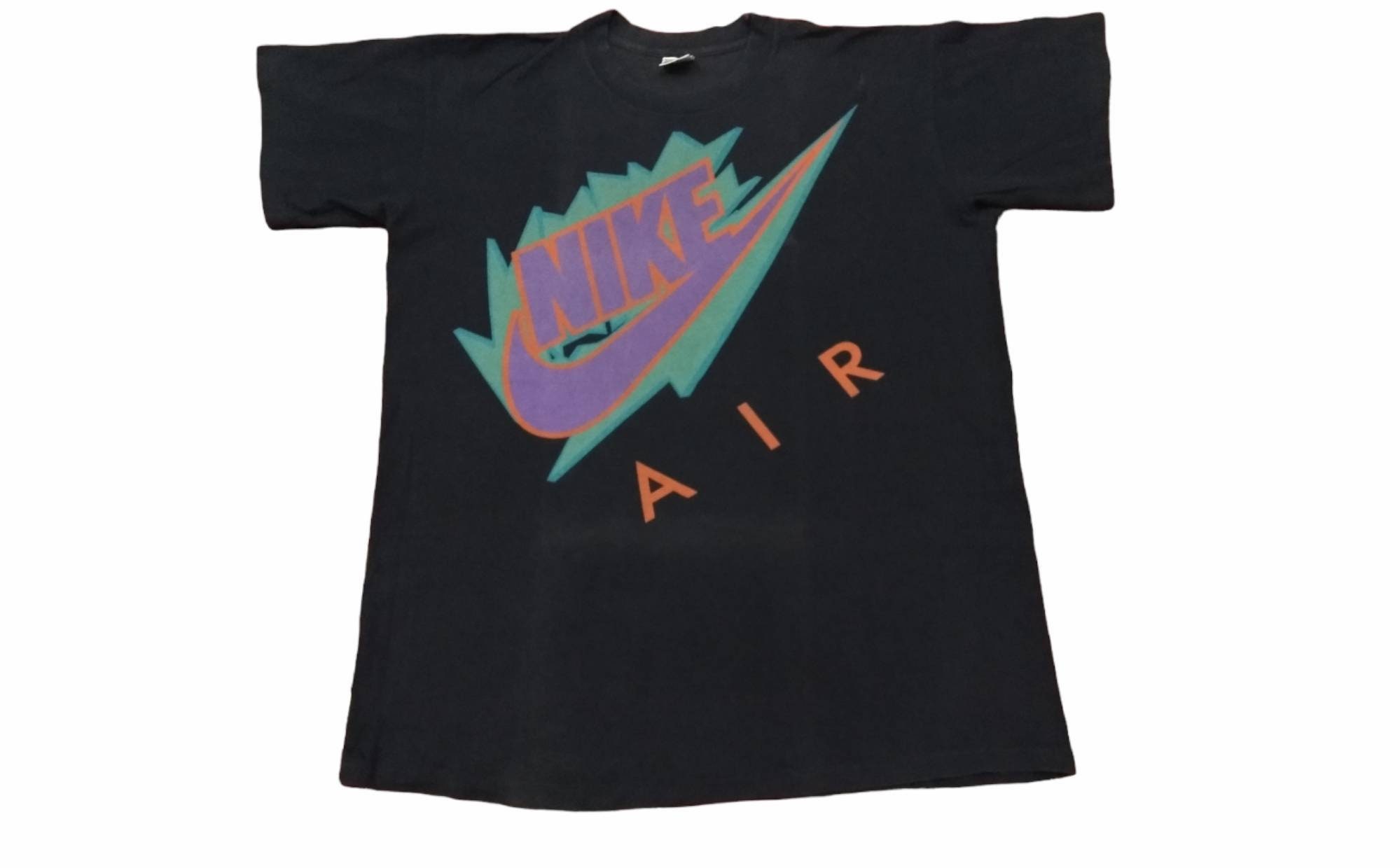 Vintage 90's Nike Swoosh Definition Logo Shirt Men's XXL 2XL USA Made Gray  G4-27