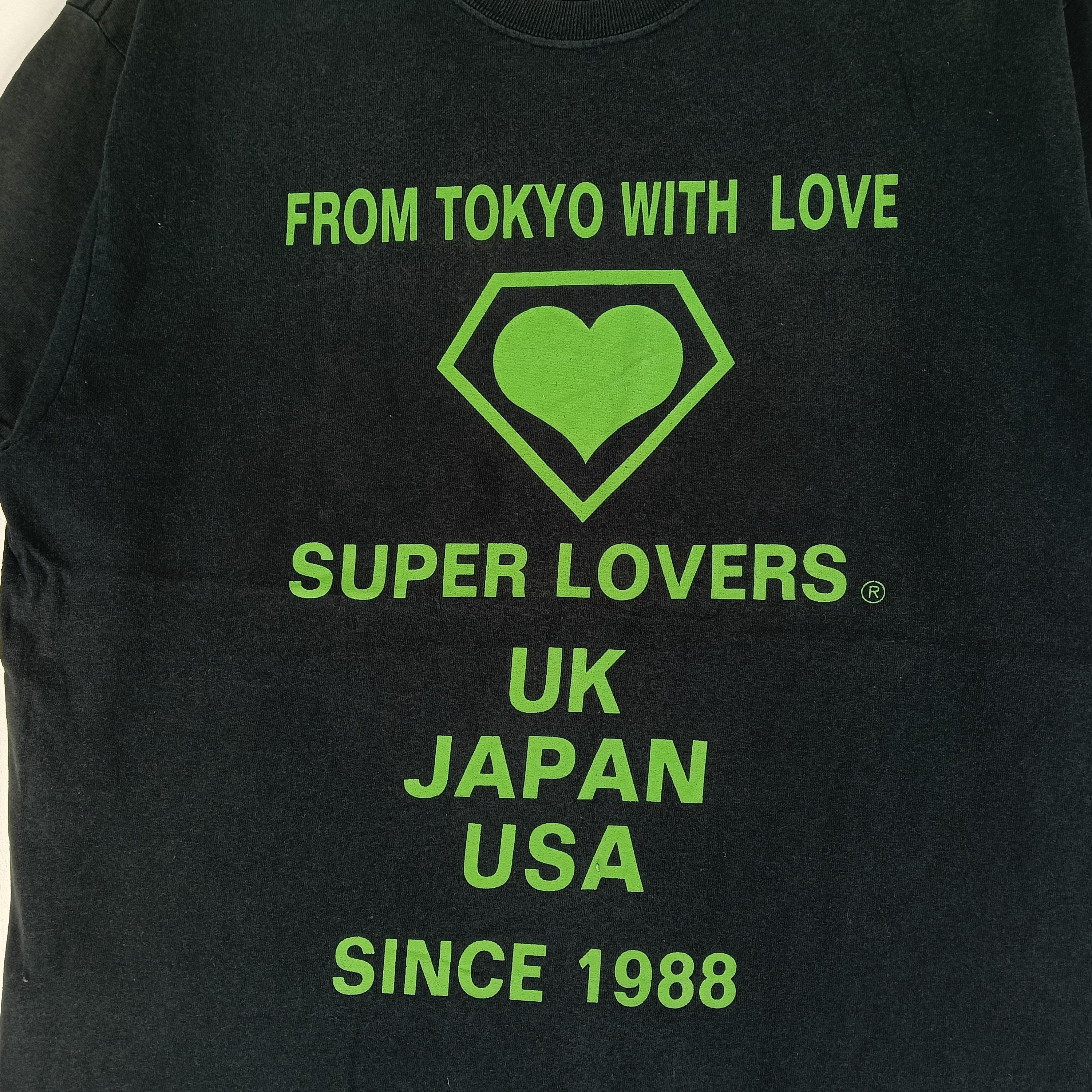 Vintage Super Lovers Japanese Brand Black Medium T Shirt