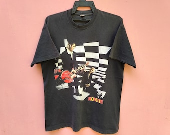 Vintage 90's Roxette Swedish Pop Rock Duo Band Black Large T Shirt