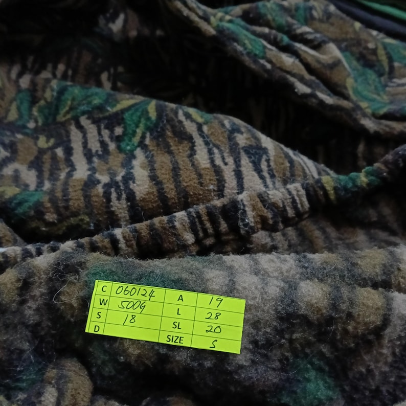 Vintage Bluebills Äkta Trädkamouflage Tröja Jacka Med Halv Dragkedja Liten Kamouflage Militärstil Jaktskog Mossy Oak T-shirt Storlek S bild 2