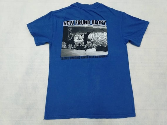 Vintage New Found Glory American Rock Band Blue Small T Shirt