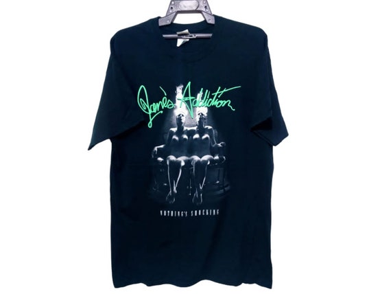 Maglietta Uomo Janes Addiction Logo | T-Shirt Rock Band Originale, Morbida, Con Stampa Frontale