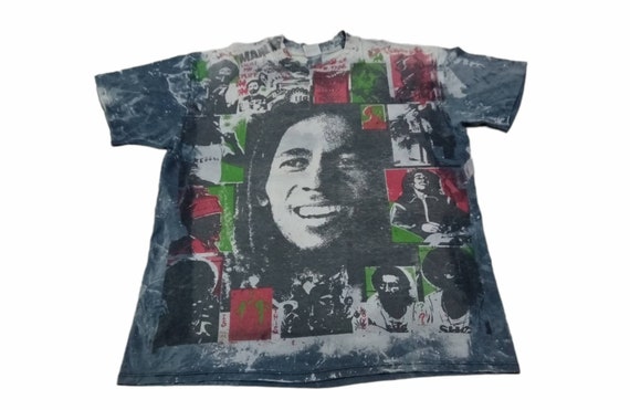 Vintage 90's Bob Marley Jamaican Singer Musician Mosquitohead Acid