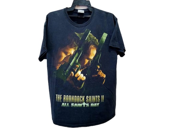 Vintage the Boondock Saints Movie Black Large T Shirt Action