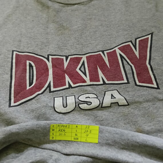 Vintage 90's Dkny Usa Grey T Shirt Large Dkny Sport Jeans Casual