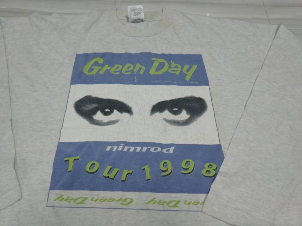 Vintage 90's Greenday Band Rock Punk Grey Xlarge Nimrod Album Tour