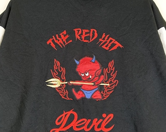 Vintage 90s Dogtown Devil Black Red Xlarge Jersey Dog Town