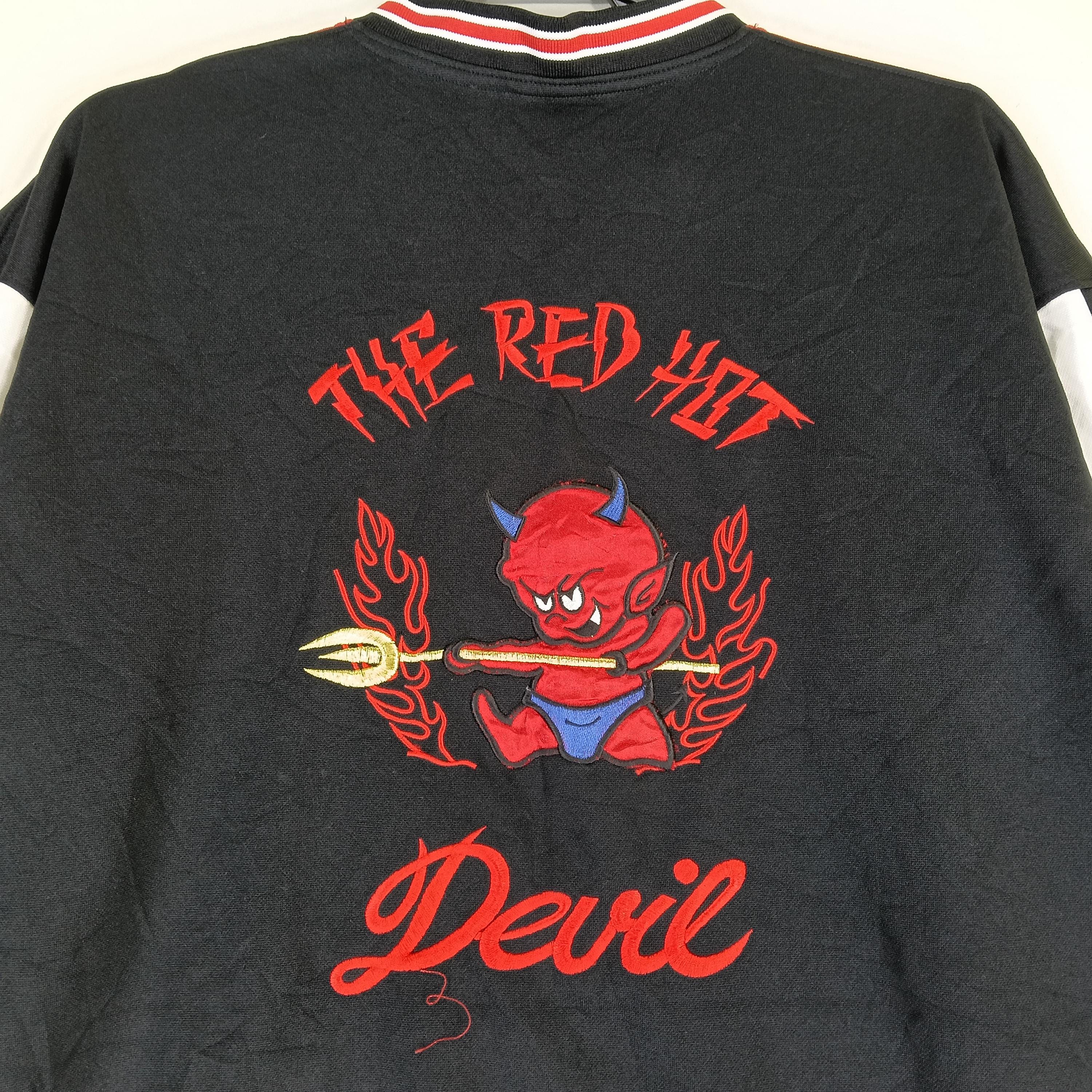 Vintage 90s Dogtown Devil Black Red Xlarge Jersey Dog Town