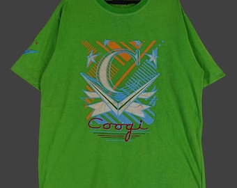 Vintage 90er Jahre Coogi Stickerei Grün XLarge T Shirt Coogi Spell Out Logo T Shirt Größe XL