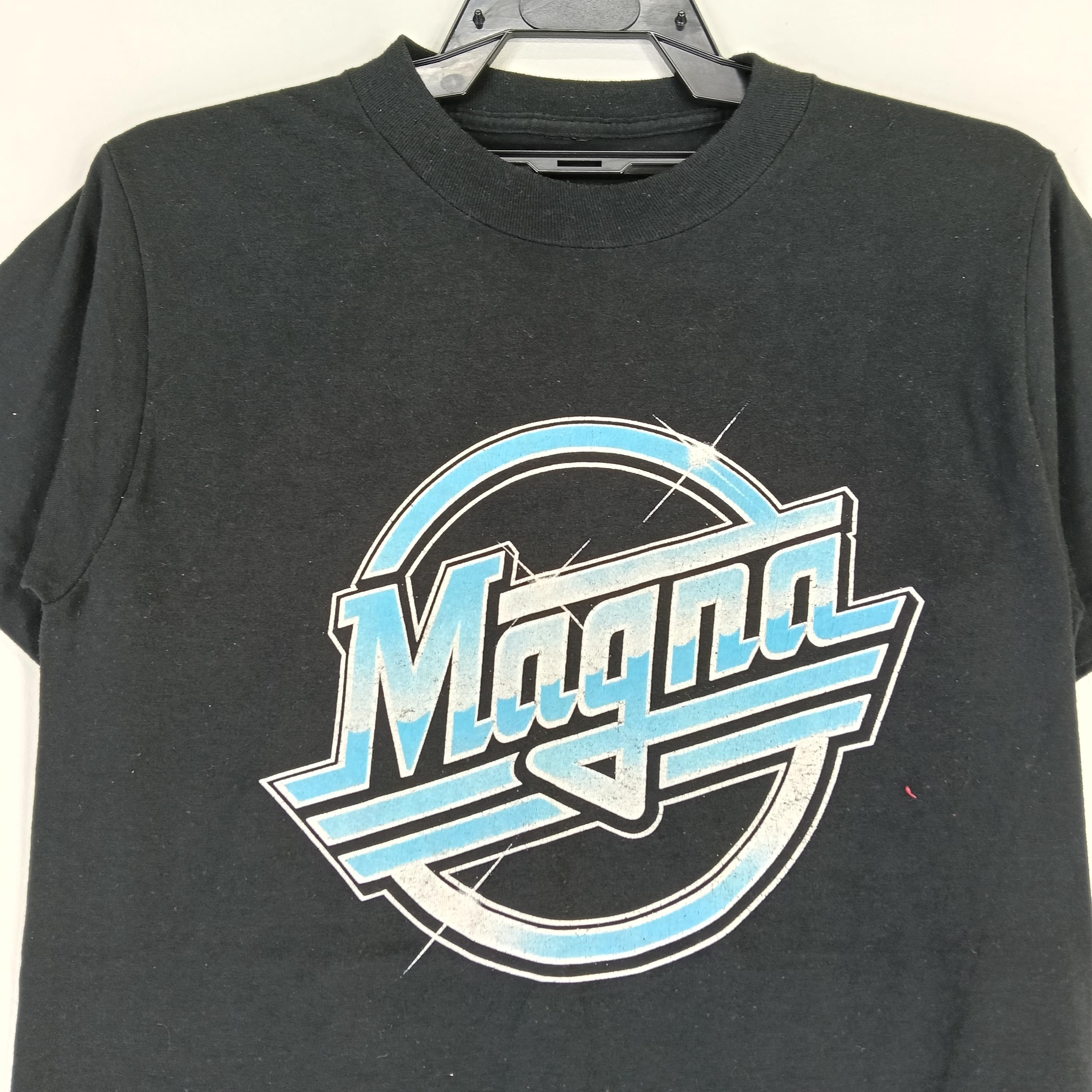 Vintage 80's Magna the Strokes Logo Music Concert Band Black Medium Tshirt  Magna Cigarettes Logo Tobacco Magna Shirt Size M