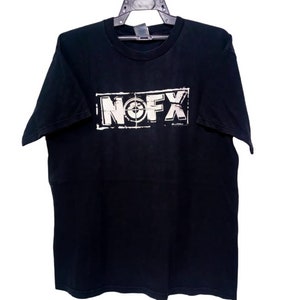 Vintage Nofx Punk Band Black Large T Shirt Nofx American Rock Band Music Genre  Punk Rock Ska Punk Skate Punk Ska Size L
