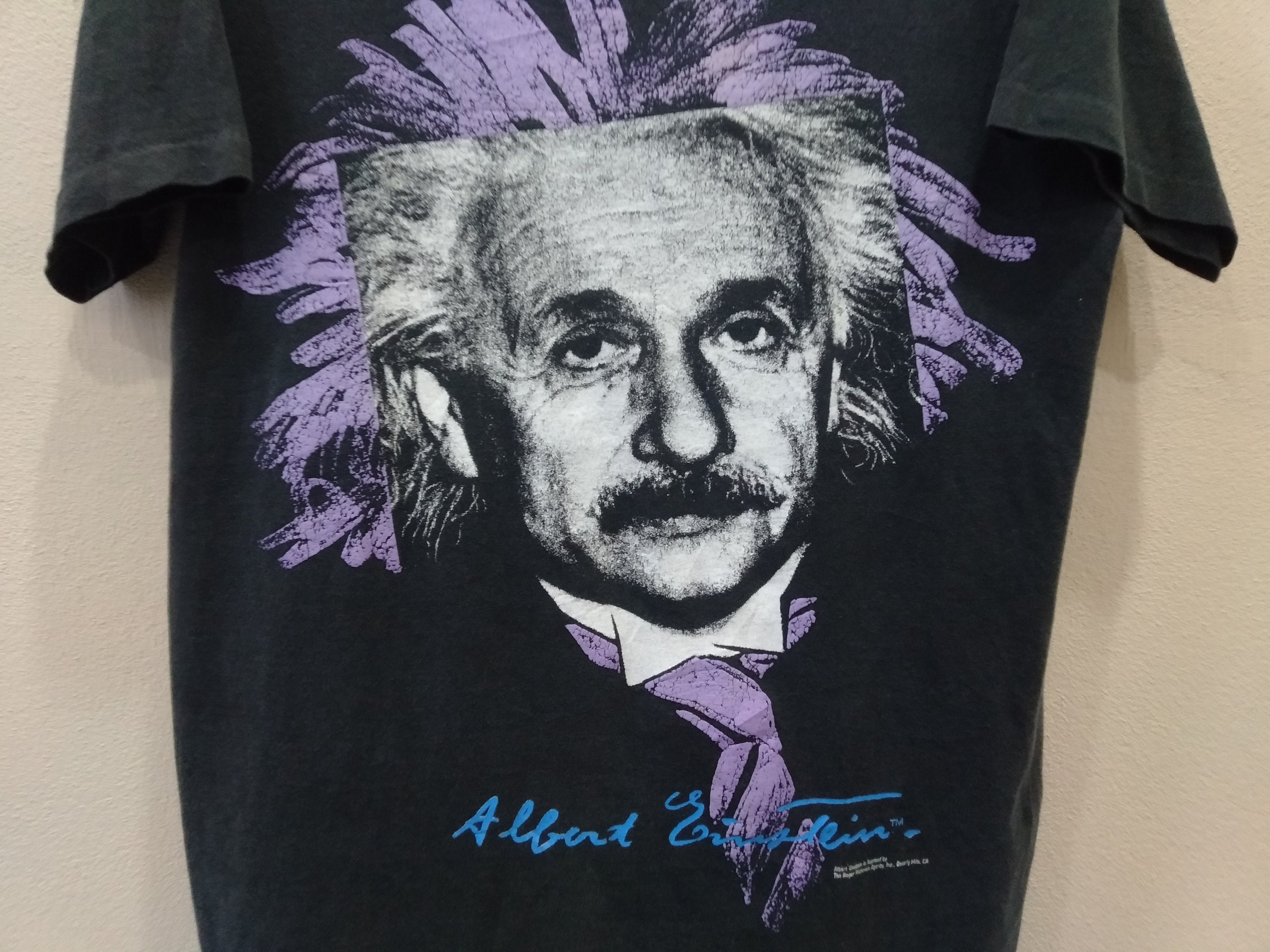 Vintage 90's Albert Einstein Theoretical Physicist Medium Black T