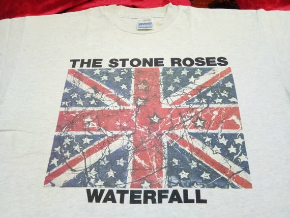 Vintage The Stone Roses waterfall indie band t shi