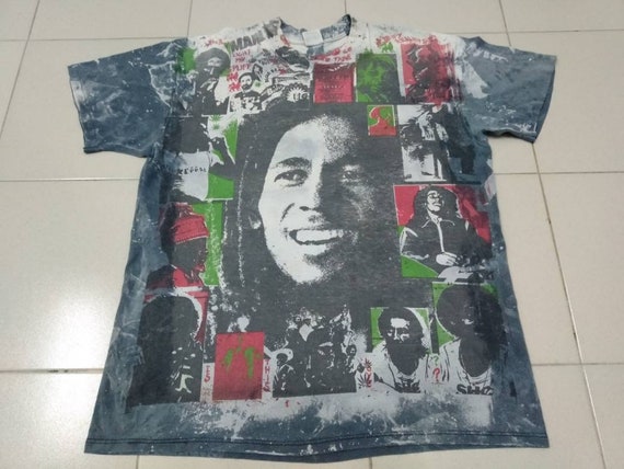 Vintage 90's Bob Marley Jamaican Singer Musician Mosquitohead Acid