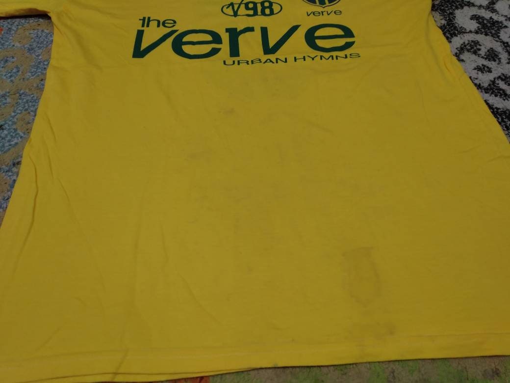 Vintage 90's the Verve English Rock Band Brazil Jersey Style