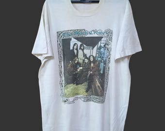 Vintage 90's The Black Crowes Rock Band White XLarge T Shirt The Black Crowes Music Band Concert Genre Rock Tee Band Shirt Size XL