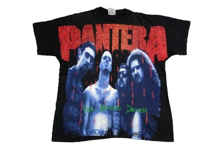 ビンテージ 90's PANTERA Lサイズ パンテラ バンドTシャツ Vintage PANTERA 90's American Band Heavy Metal Black Large T Shirt
