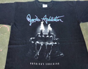 Vintage Janes Addiction American Rock Band Black Large T Shirt