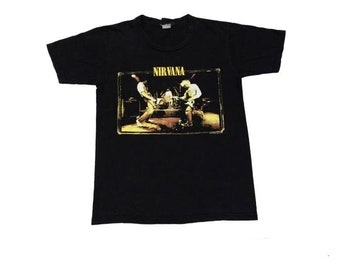 NIRVANA  /  MUDDY BANKS Tシャツ WILD OATS L 1997 Nirvana T Shirt / 1990s Muddy Banks Tour Tee / 90s Kurt