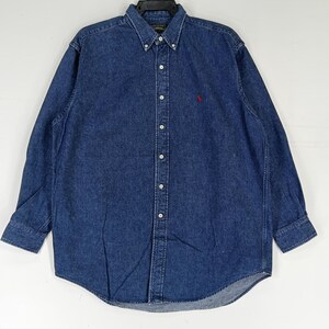 Vintage Polo Country Ralph Lauren Jeans Shirt Large 90s Polo Pony
