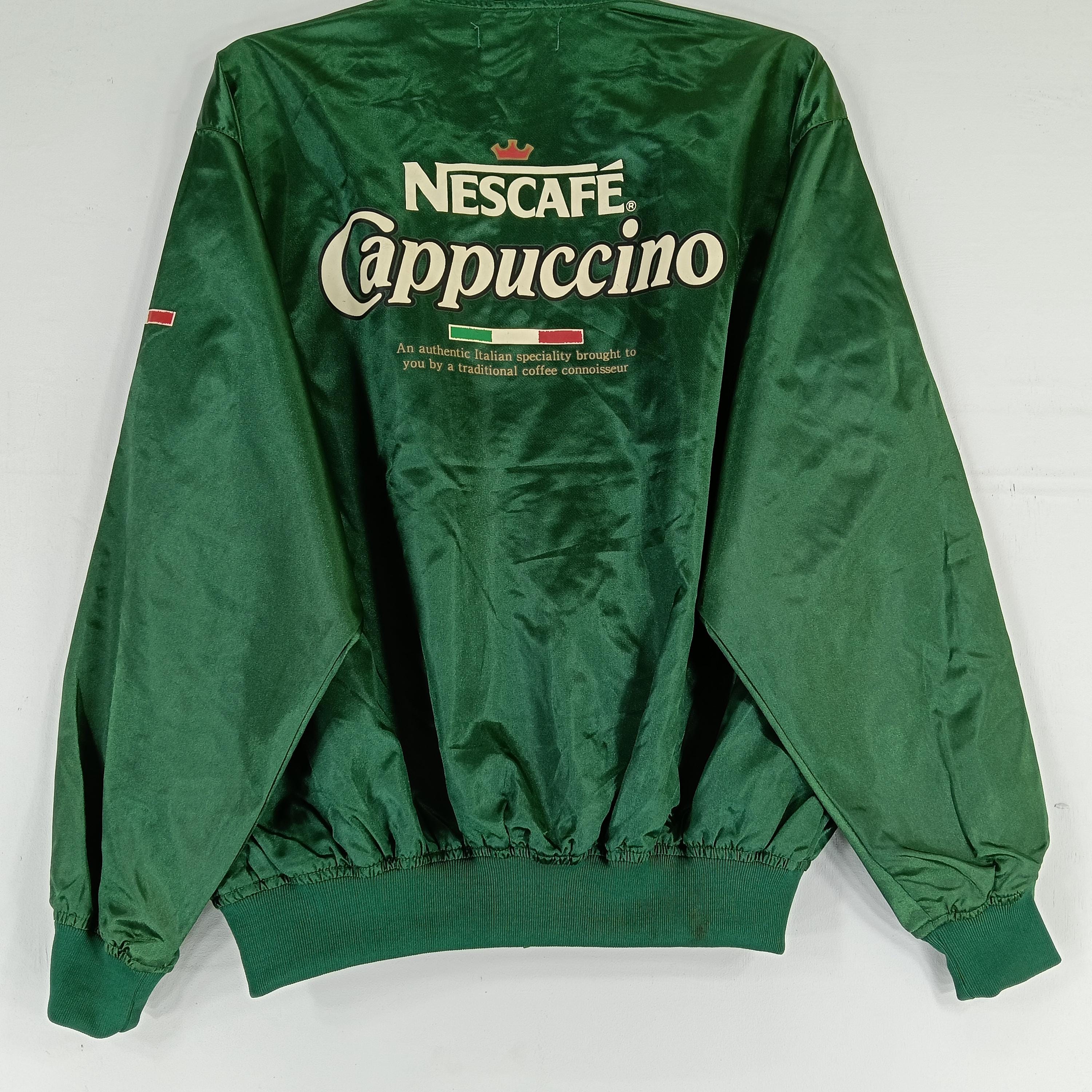 Vintage 90's Nescafe Cappuccino Green Large Jacket Windbreaker
