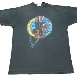 Vintage 90&#39;s The Black Crowes  American Black Large T Shirt Rock Home Of Free Tour Shirt Genre Rock Hard Rock Blues Rock Music Tees Size L