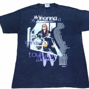 Vintage Wynonna Judd American Country Music Singer Black Medium T Shirt Genre Music Country Blues Gospel Concert Tour  Shirts Tees Size M