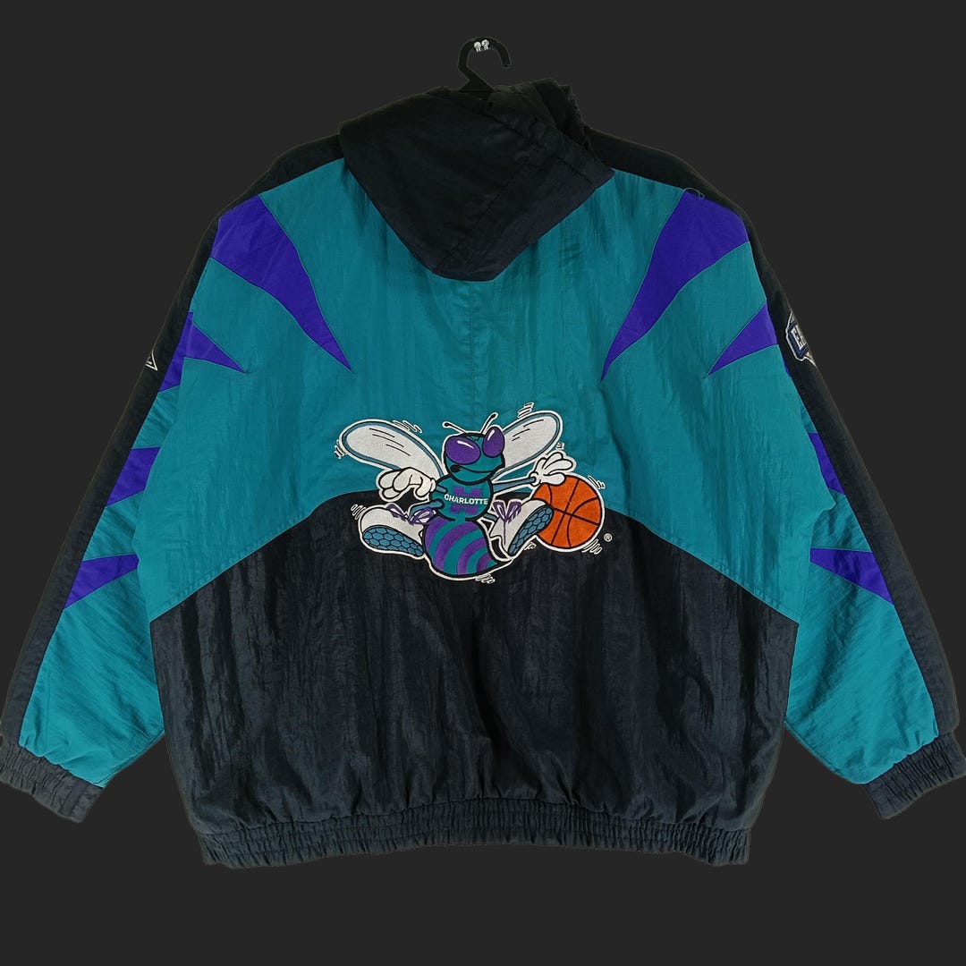Vintage 90's Charlotte Hornets American Basketball Team Colorblock