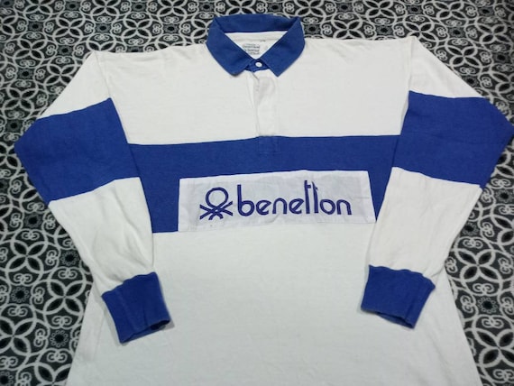 Vintage Benetton rugby polo men's shirt