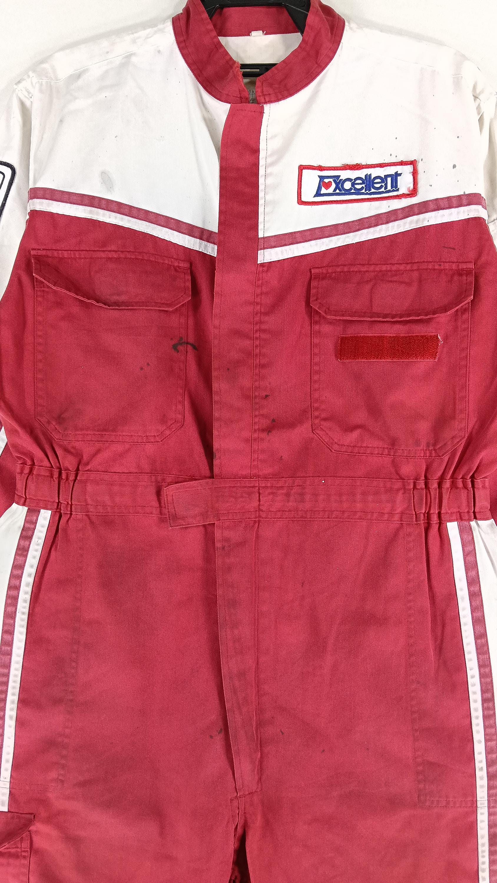 Vintage 90's Honda Red White 3large Coverall Workwear Boilersuit