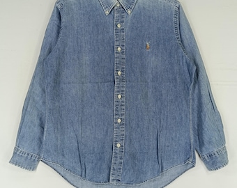 Vintage Polo Country Ralph Lauren Jeans Shirt Xlarge 90s Polo Pony