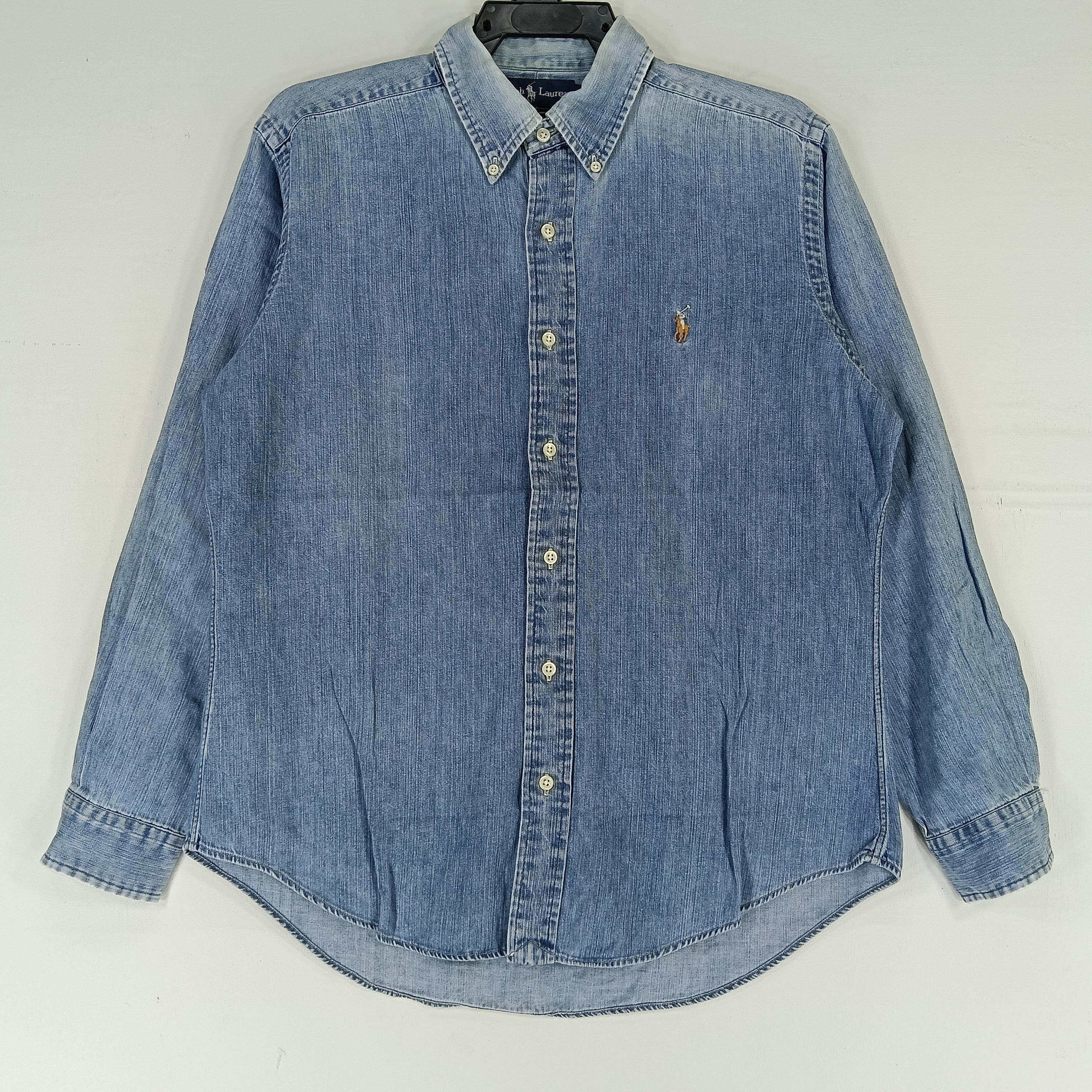 【希少90s】POLO COUNTRY Ralph Lauren Vintage Polo Country Ralph Lauren Jeans Shirt Large 90s Polo Pony